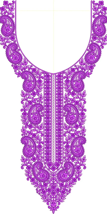 Single color Neck embroidery design