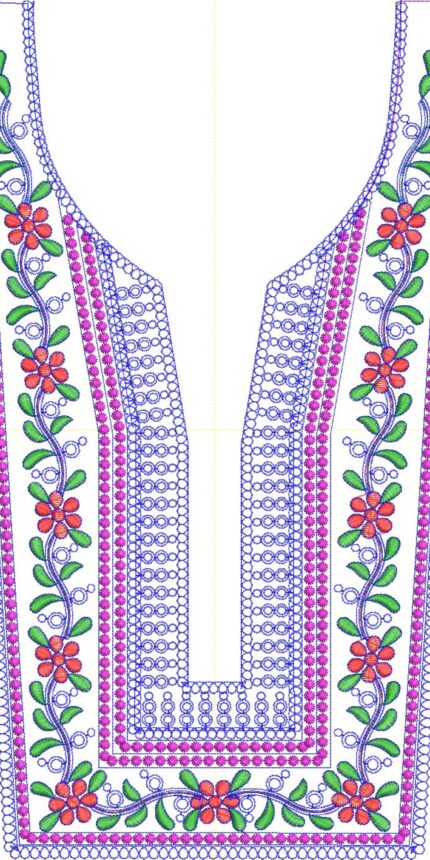 Neck emboidery design